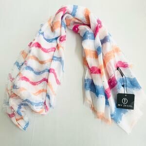 NEW My Jessy Scarf Rectangle Polyester Fringe Sequins Scarf  *SEE DESCRIPTION